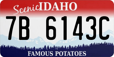 ID license plate 7B6143C