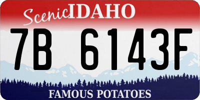 ID license plate 7B6143F