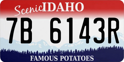 ID license plate 7B6143R