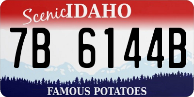 ID license plate 7B6144B