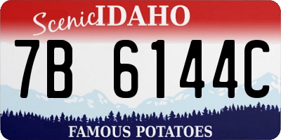 ID license plate 7B6144C