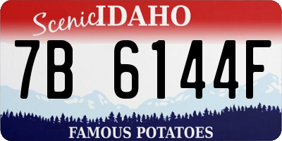 ID license plate 7B6144F