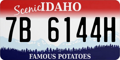 ID license plate 7B6144H