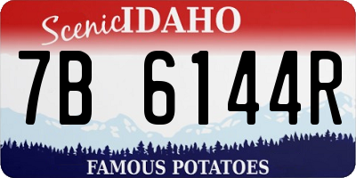 ID license plate 7B6144R