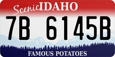 ID license plate 7B6145B