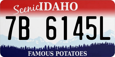 ID license plate 7B6145L