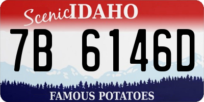 ID license plate 7B6146D
