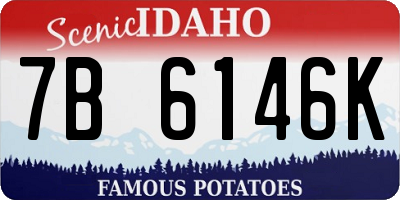 ID license plate 7B6146K