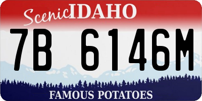ID license plate 7B6146M