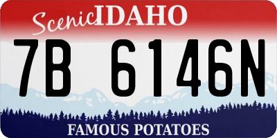 ID license plate 7B6146N