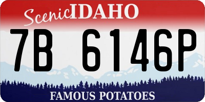 ID license plate 7B6146P