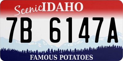 ID license plate 7B6147A