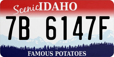 ID license plate 7B6147F