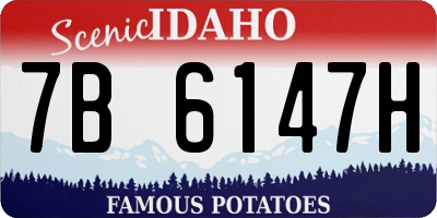 ID license plate 7B6147H