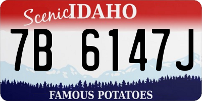 ID license plate 7B6147J
