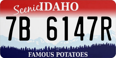ID license plate 7B6147R