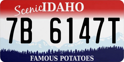 ID license plate 7B6147T