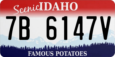ID license plate 7B6147V