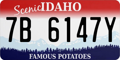 ID license plate 7B6147Y