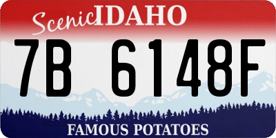 ID license plate 7B6148F
