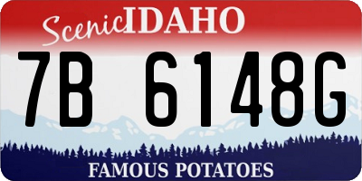 ID license plate 7B6148G
