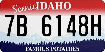 ID license plate 7B6148H