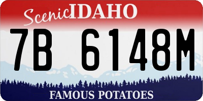ID license plate 7B6148M