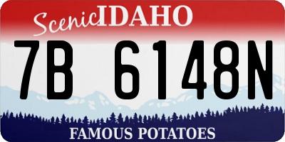 ID license plate 7B6148N