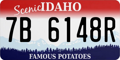 ID license plate 7B6148R