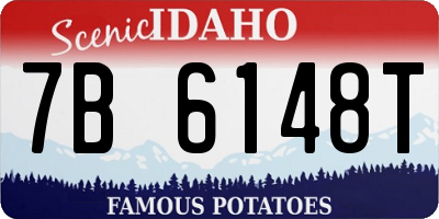 ID license plate 7B6148T