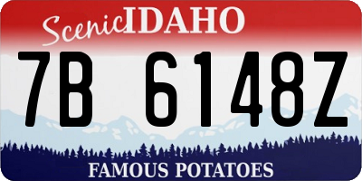 ID license plate 7B6148Z