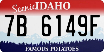 ID license plate 7B6149F
