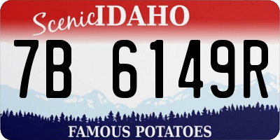 ID license plate 7B6149R