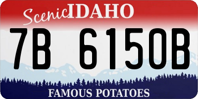 ID license plate 7B6150B