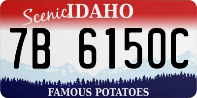 ID license plate 7B6150C