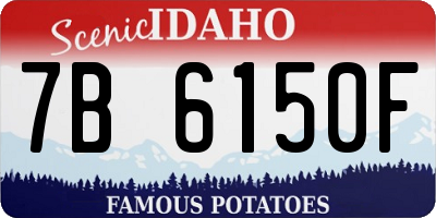 ID license plate 7B6150F