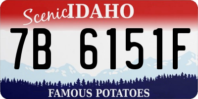 ID license plate 7B6151F