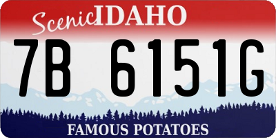 ID license plate 7B6151G