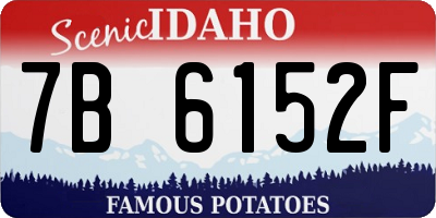 ID license plate 7B6152F