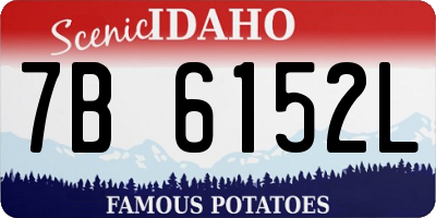 ID license plate 7B6152L