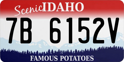 ID license plate 7B6152V