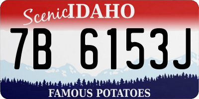 ID license plate 7B6153J
