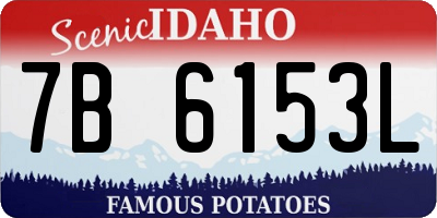 ID license plate 7B6153L