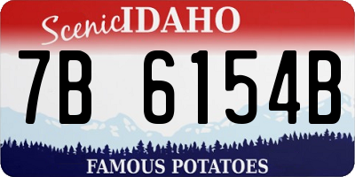 ID license plate 7B6154B