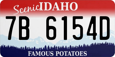 ID license plate 7B6154D