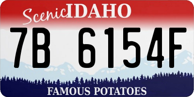 ID license plate 7B6154F
