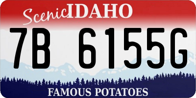 ID license plate 7B6155G