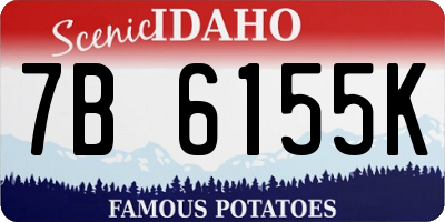 ID license plate 7B6155K
