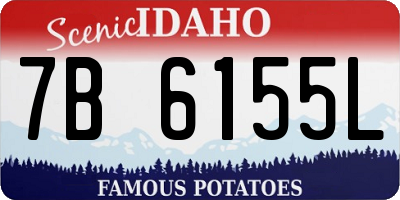 ID license plate 7B6155L