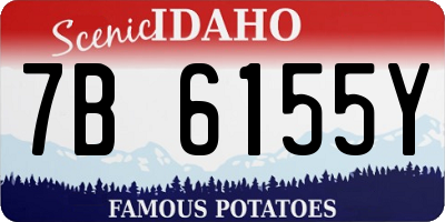 ID license plate 7B6155Y